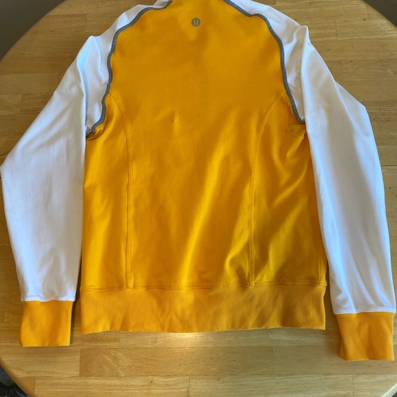 Lululemon Men’s Medium Training Yellow Track Full Zip Luon Bomber Jacket - Picture 2 of 6
